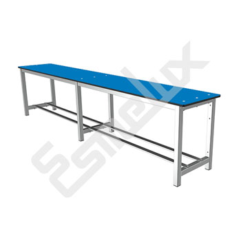 Banco de vestuario fen�lico en color azul
