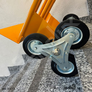 Estrella de 3 ruedas de cauzo macizo para subir escaleras