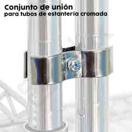 Uni�n para tubos de estanter�as cromadas