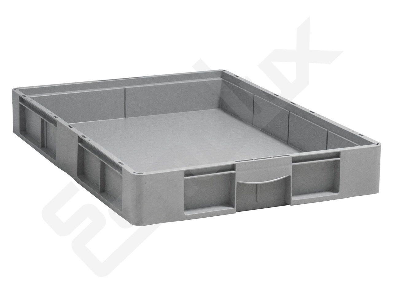 Caja Eurobox gris de 45 litros con asas integradas