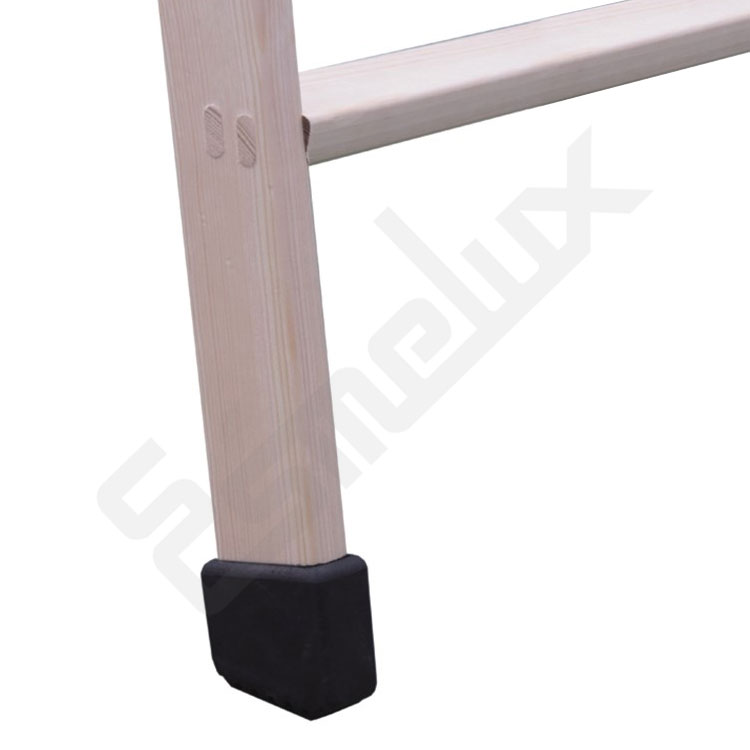 Base con zapata de goma antideslizante de la escalera de madera Classic
