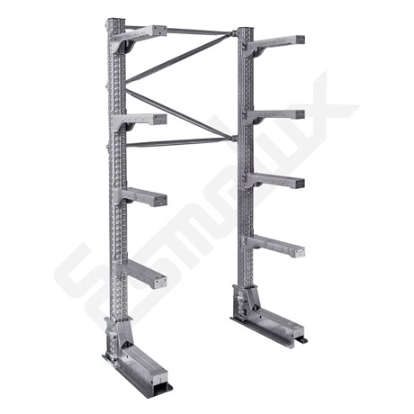 Estanter�a met�lica modular Cantilever para mercanc�as ligeras alargadas