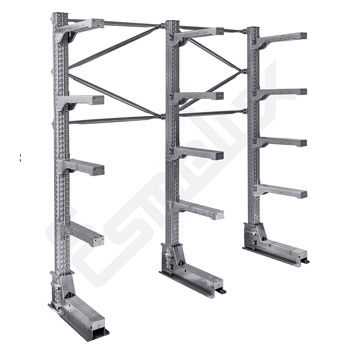 Estanter�as met�licas Cantilever utilizadas para almacenaje de material ligero alargado