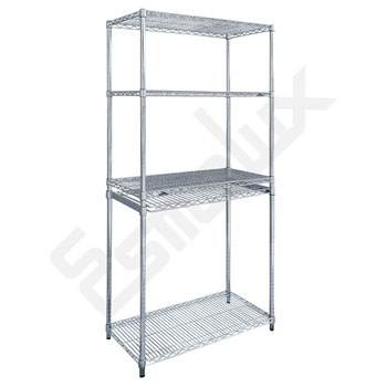 Estanter�a cromada de 4 estantes lisos y 1 extra�ble