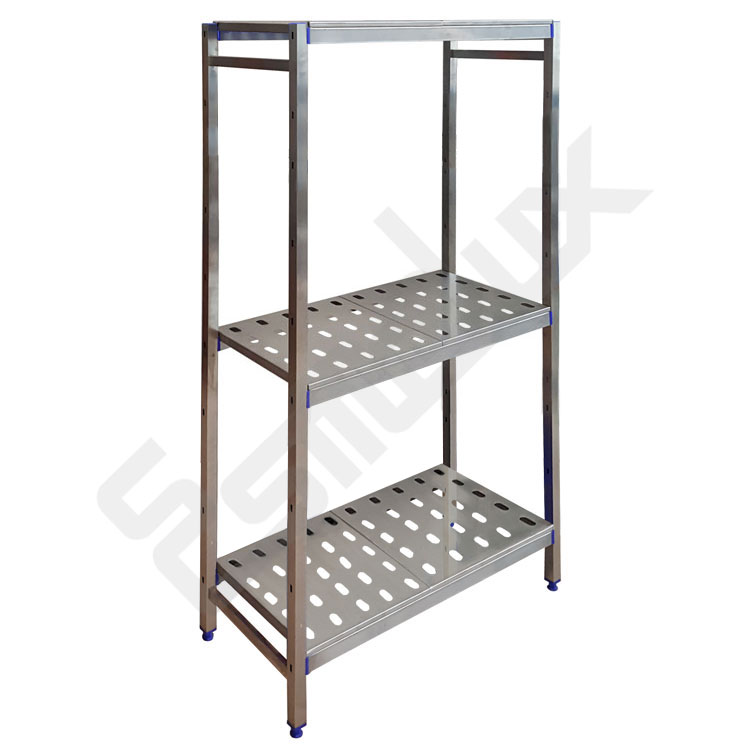 Estanter�a MB inox . M�dulo adicional con panel perforado 3 niveles