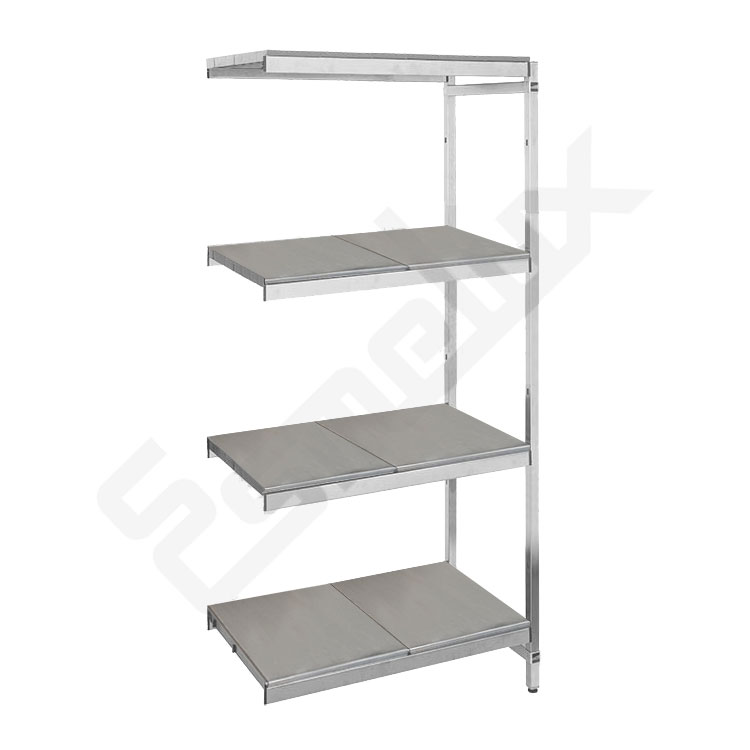 M�dulo adicional estanter�a inox 1450 x 400 x 1800 mm 4 estantes lisos higi�nicos alimentaci�n