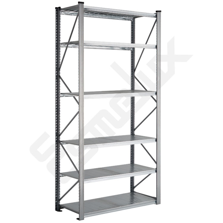 M�dulo inicial de estanter�a met�lica galvanizada 900 x 600 x 2500 mm con 6 estantes
