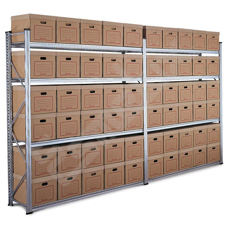 Estanter�as met�licas ideales para el almacenaje de alta densidad con cajas de cart�n para archivos