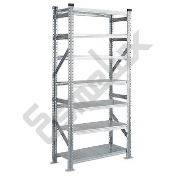 Estanter�as modulares de acero galvanizado con 7 estantes y 2,5 metros de altura