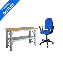 Mesas met�licas y bancos de trabajo de grandes dimensiones para todas las actividades a precios especiales por exposici�n.