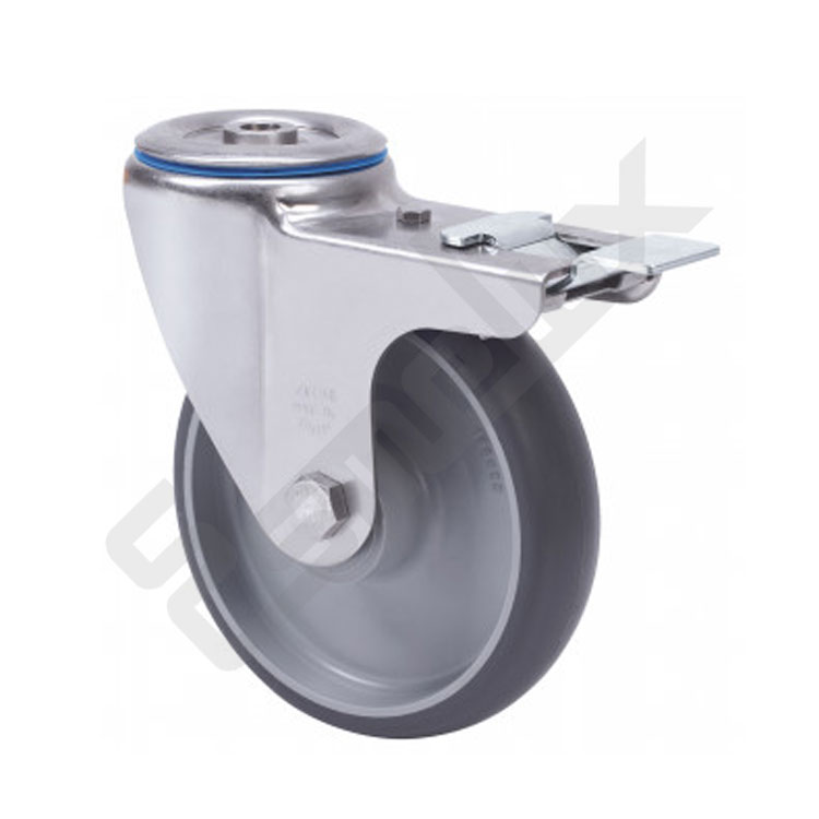 Rueda con freno para las estanter�as inoxidables SX