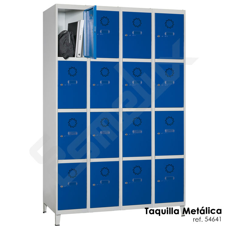 Bloque de taquillas Megablok de 4 x 4 puertas para vestuarios