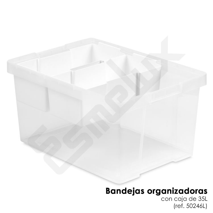 Caja Organizadora Plastica Transparente de 6 Litros Apilable con
