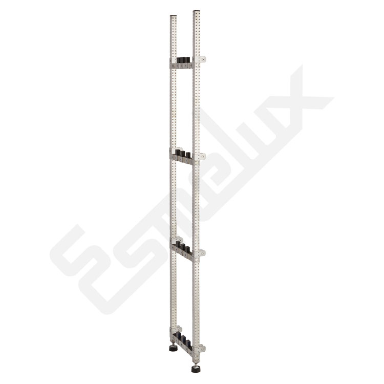 Bastidor lateral inoxidable para 5 estantes