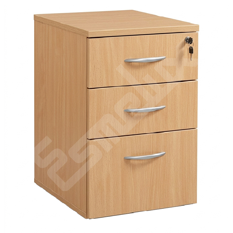 Buck de haya con z�calo y 3 cajones como complemento para mesas de oficina