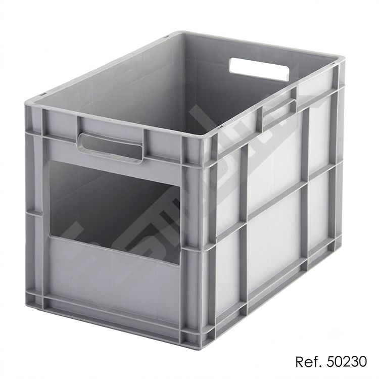 Caja de pl�stico apilable Eurobox en color gris