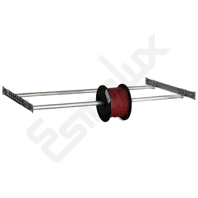 Portabobinas doble para almacenar material en rollo en estanter�as met�licas