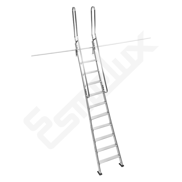 Escalera de aluminio con 10 pelda�os antideslizantes