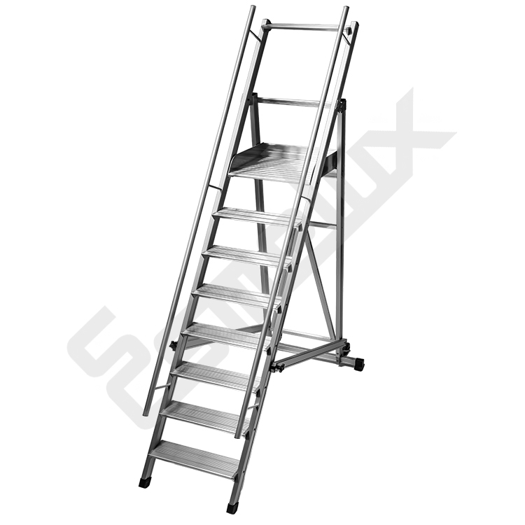 Escalera SP plegable con plataforma y bandeja superior
