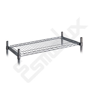 Estante de varilla de acero cromado con sistema extra�ble