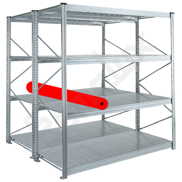 Estanter�as met�licas con doble hilera para mayor fondo