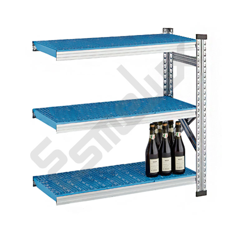 Mini estantería con 3 estantes de paneles azules. Imagen #0