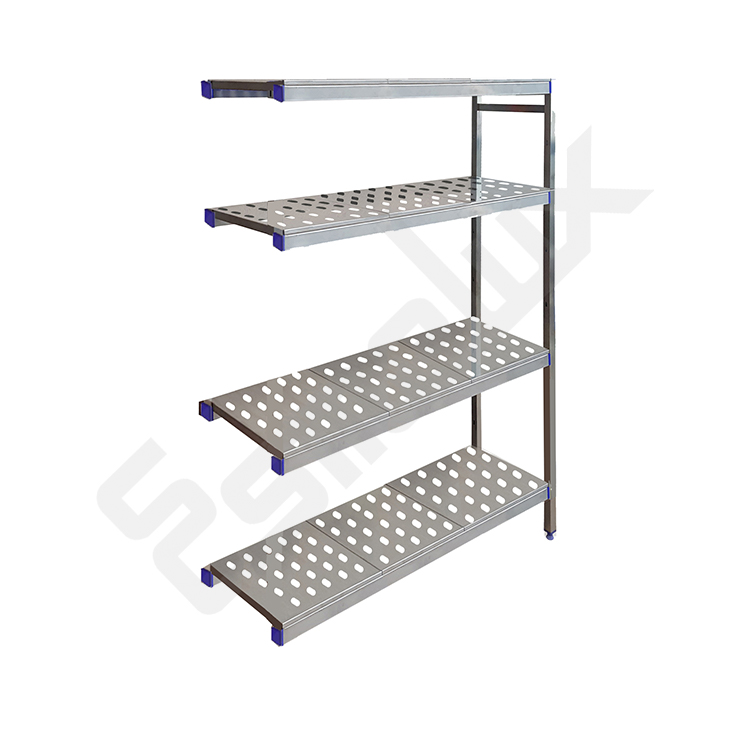 Estanter�a MB con estantes inox perforados de 4 niveles