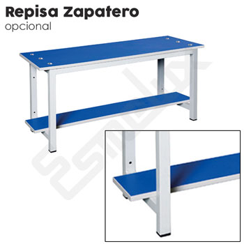 Bancos de vestuario en fen�lico con opci�n de repisa zapatero