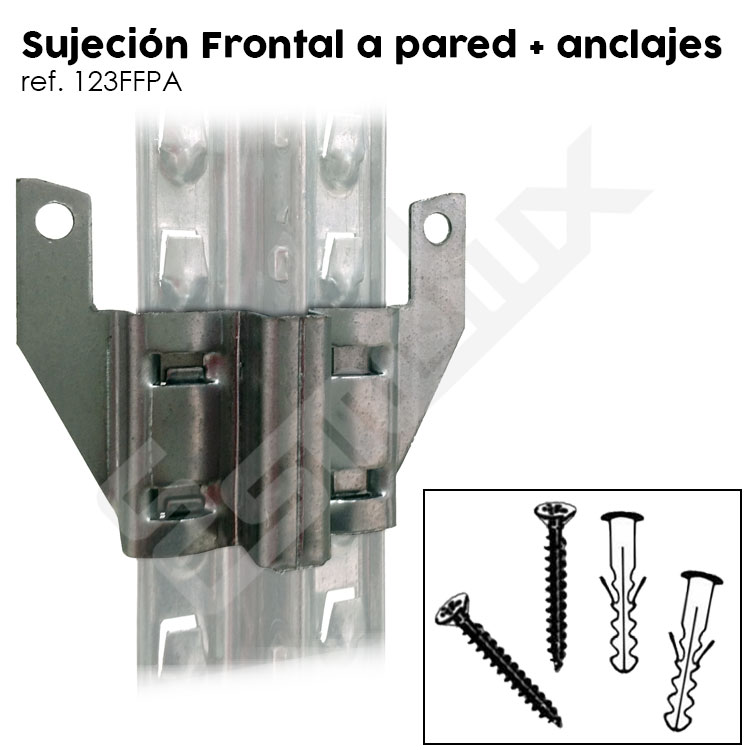 Accesorio de sujeci�n a pared para anclaje de estanter�as Galvamil