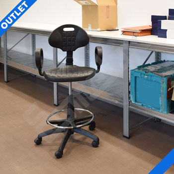 Taburete giratorio con brazos ideal para talleres