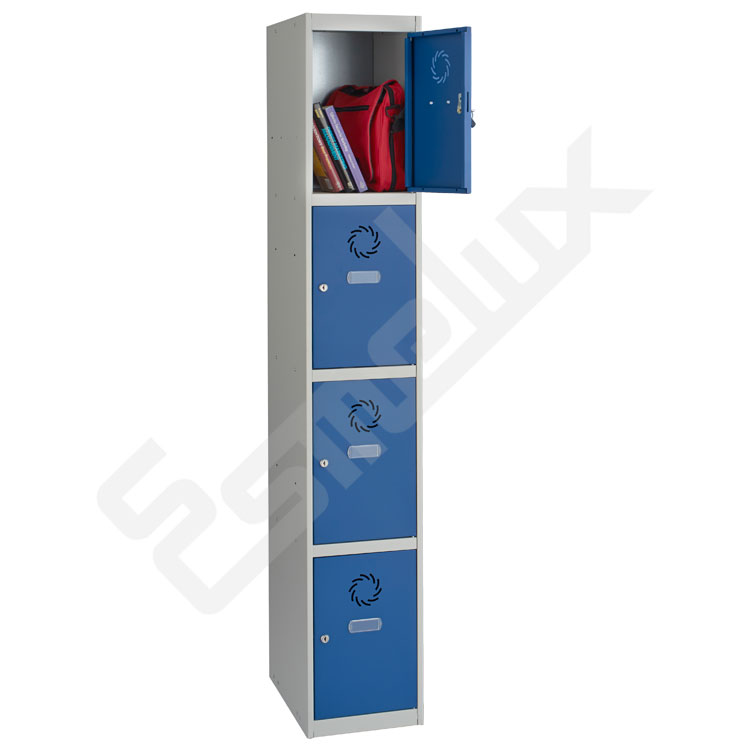 Taquillas o casilleros para vestuarios con cerradura de llave. 4 x 1 puertas.