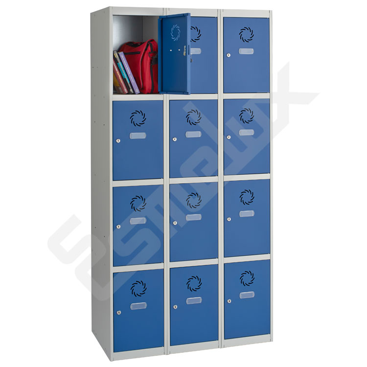 Casilleros para vestuarios. Taquillas met�licas 4 x 3 puertas