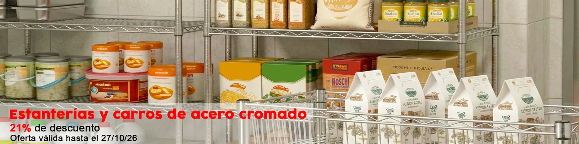 Estanter�as y carros de acero cromado